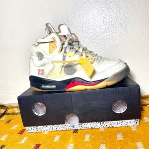(SOLD) OFF WHITE AIR JORDAN 5 RETRO SP "Sail" sz 12